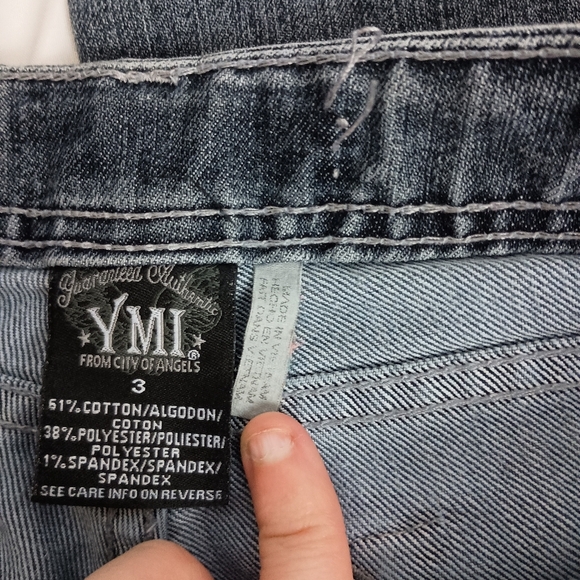 2/$30 Gray Straight Leg YMI Zippered Denim Y2K Jeans(#1,519) - Picture 2 of 7